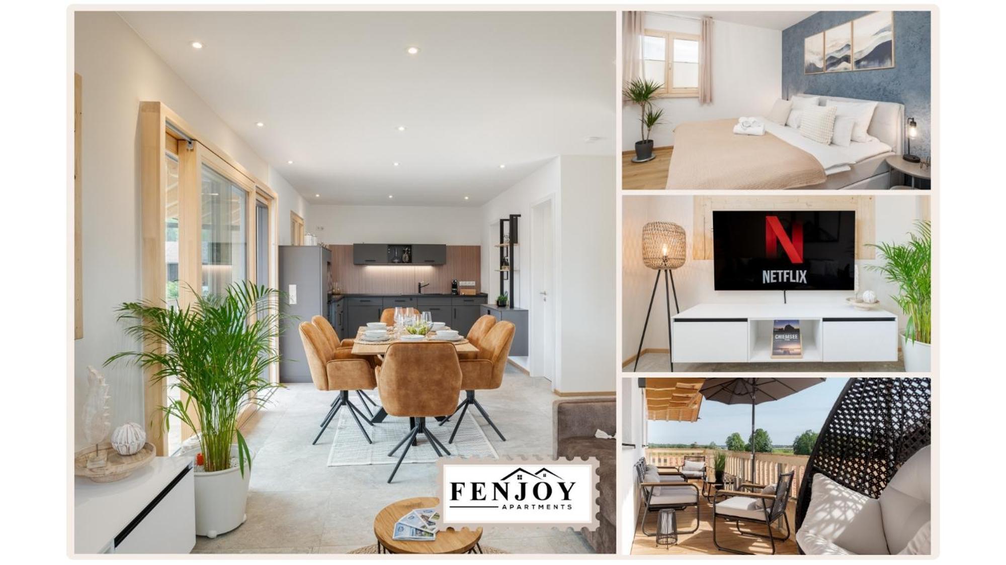 Fenjoy: Ferienapartment In Neubau / Balkon / Bbq Bernau am Chiemsee Eksteriør bilde